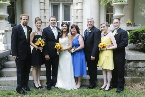 Family shot - I'm wearing black and Kristin, my future sister-in-law (and the rest of the bridesmaids), wore yellow.